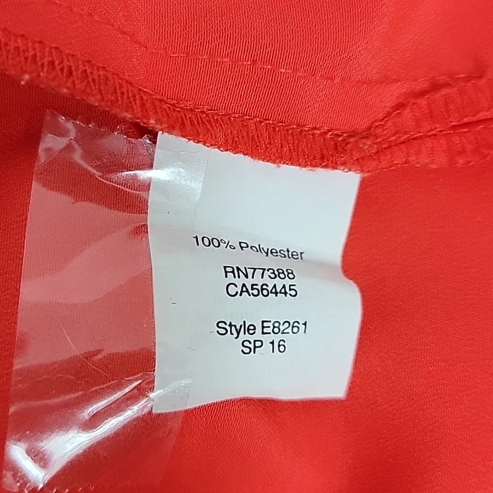 J. Crew Women's Red 1/2 Button Sleeveless Top, 2 - Picture 6 of 7